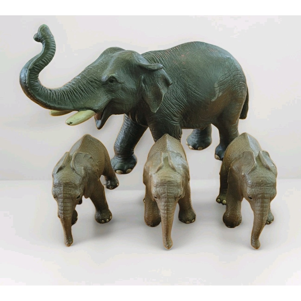 Schleich Elephant Family Lot 1997 Adult 2003 Calves Retired Figures